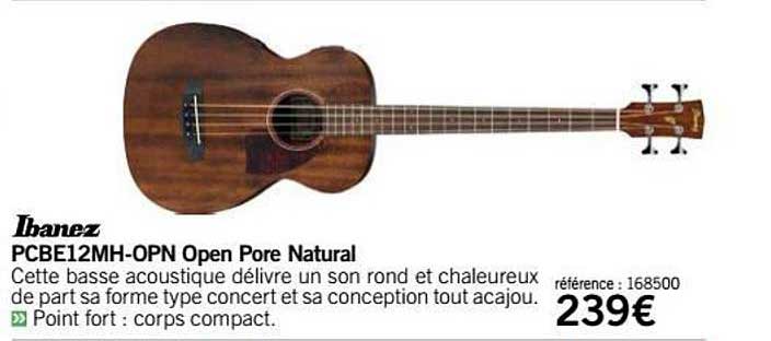 pcbe12mh opn open pore natural ibanez