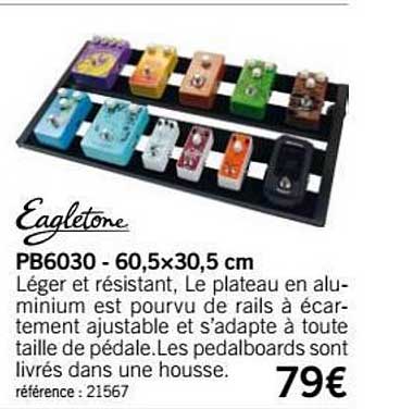 pedalboard pb6030 60.5 x 30.5 cm eagletone