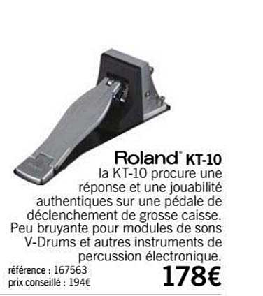 pédale grosse caisse kt 10 roland