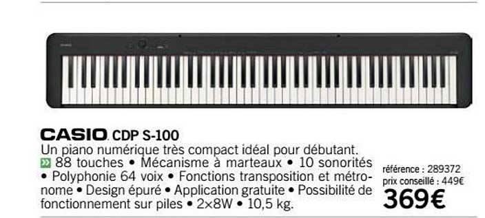piano cdp s100 casio