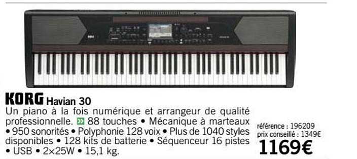 piano havian 30 korg