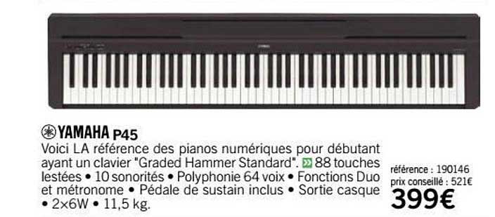 piano p45 yamaha