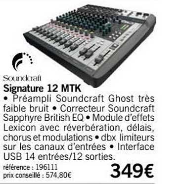 préampli signature 12 mtk soundcraft