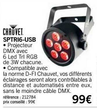 projecteur sptri6 usb chauvet