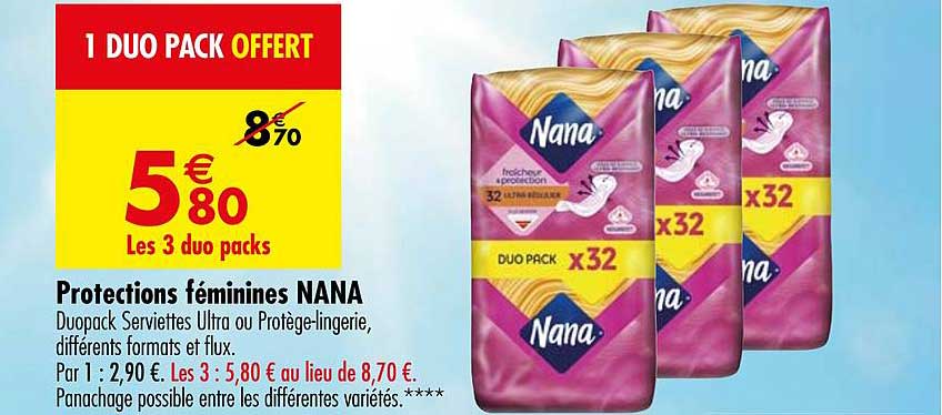 protections féminines nana duo pack