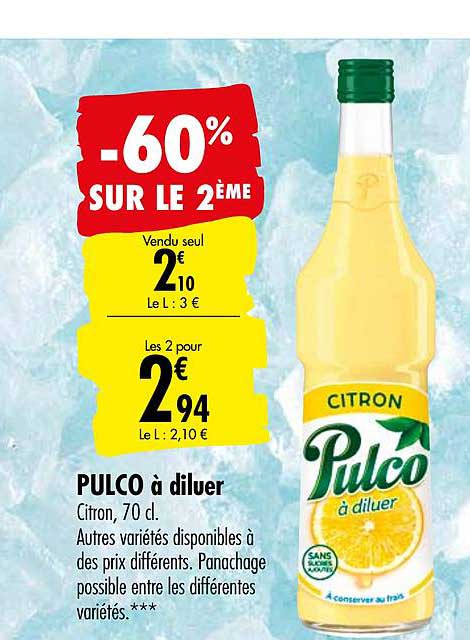 Pulco Citron à Diluer -60% Sur Le 2ème