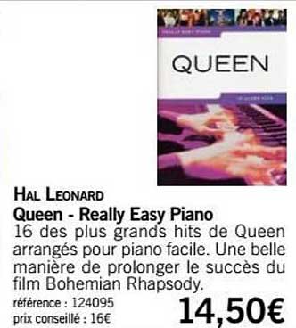 queen really easy piano hal leonard