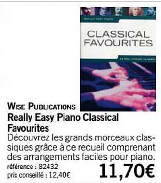 really easy piano classical favourites wise publications