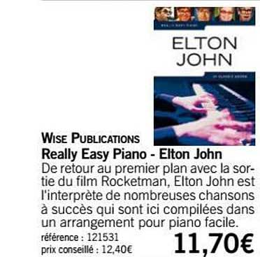 really easy piano elton john wise publications