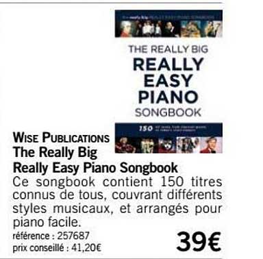really easy piano songbook wise publications