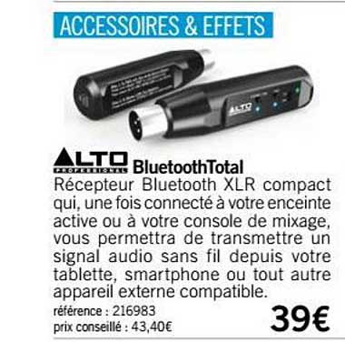 récepteur bluetoothtotal alto