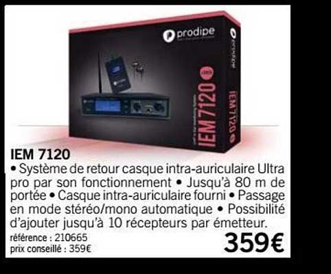 retour iem 7120 prodipe