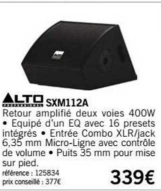 retour sxm112a alto