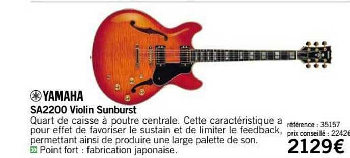 sa2200 violin sunburst yamaha