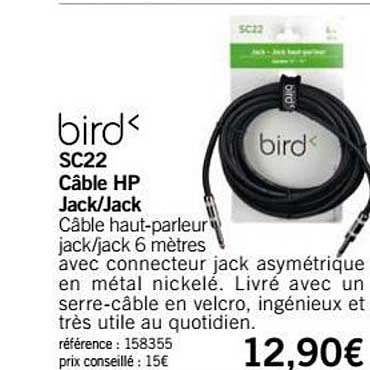 sc22 câble hp jack jack bird