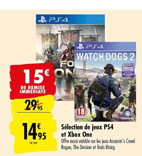 sélections de jeux ps4 et xbox one
