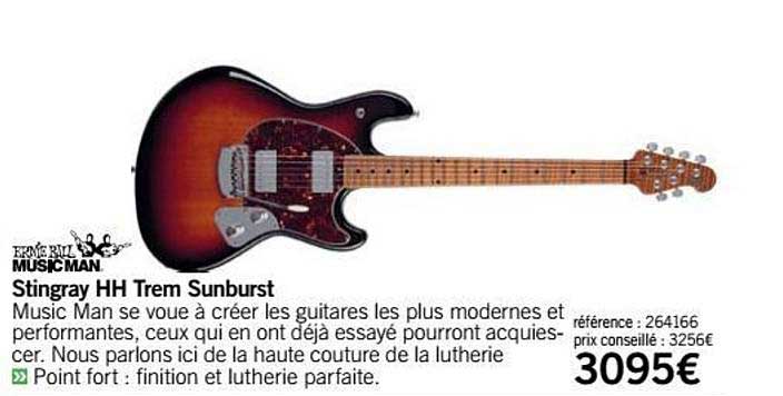 stingray hh trem sunburst music man