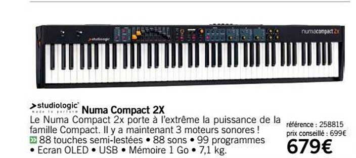 synthé numa compact 2x studiologic