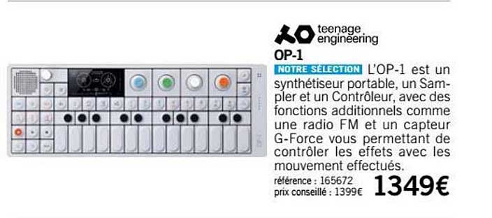 synthé op 1 teenage engineering