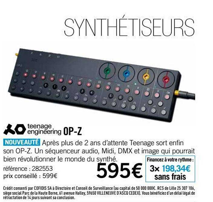 synthé op z teenage engineering