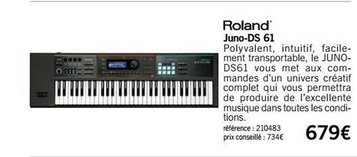 synthétiseur juno ds 61 roland