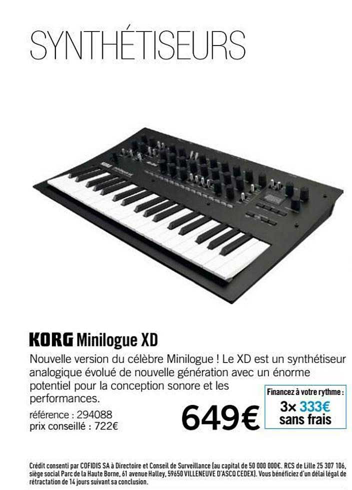 synthétiseur minilogue xd korg