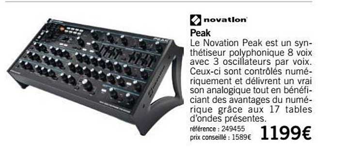 synthétiseur peak novation