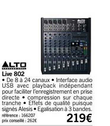 table live 802 alto