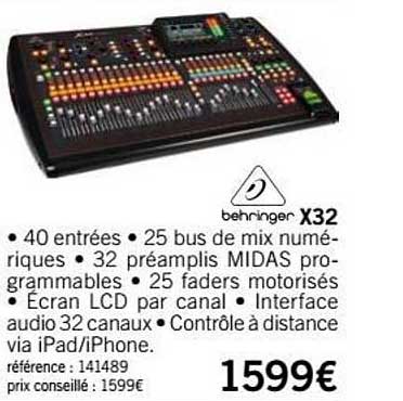 table x32 behringer