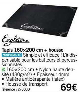 tapis 160x200 cm + housse eagletone