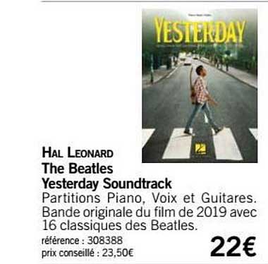the beatles yesterday soundtrack hal leonard