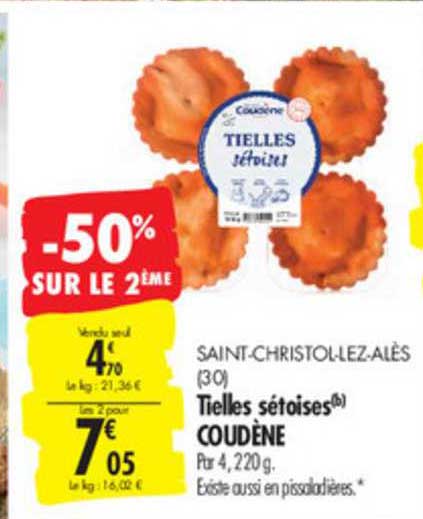 Tielles Sétoises Coudène -50% Sur Le 2ème