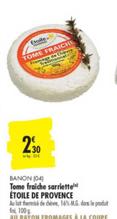 tome fraîche sarriette étoile de provence