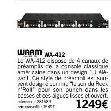 wa 412 warm audio