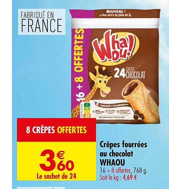 Whaou Crêpes Fourrées Au Chocolat