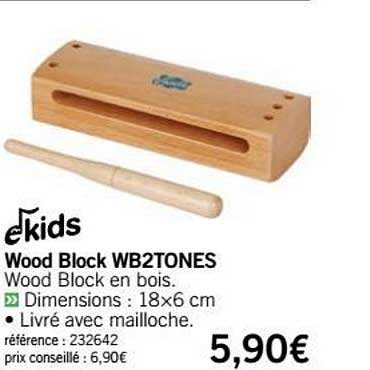 Wood Block Wb2tones Ekids