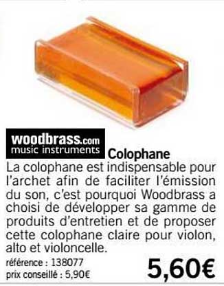 woodbrass.com colophane