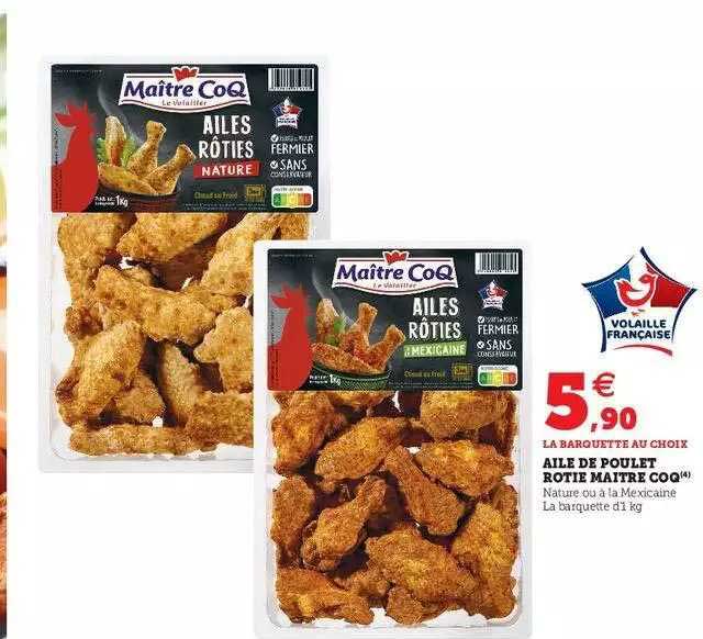 aile de poulet rôtis maître coq