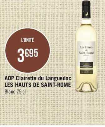 Aop Clairette Du Languedoc Les Hauts De Saint-rôme