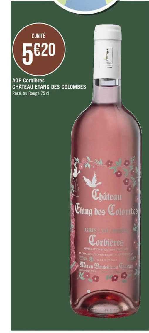 aop corbières château étang des colombes