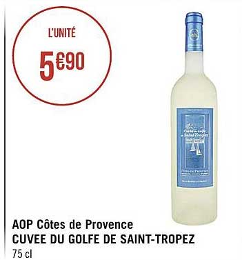 aop côtes de provence cuvée du golfe de saint-tropez