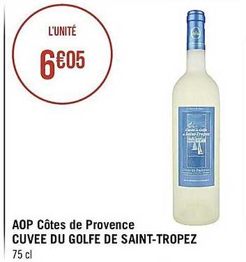 aop côtes de provence cuvée du golfe de saint-tropez