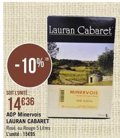 aop minervois lauran cabaret
