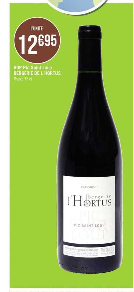 aop pic saint loup bergerie de l'hortus