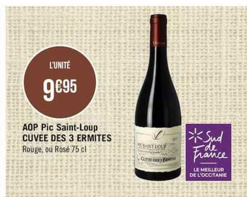 aop pic saint-loup cuvée des 3 ermites