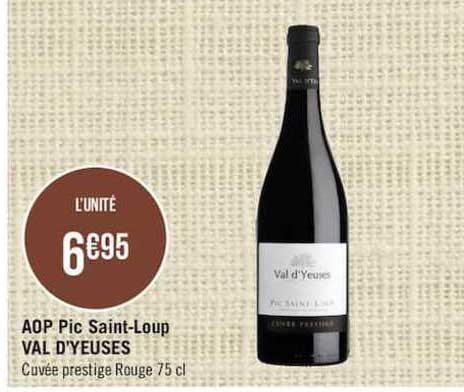 aop pic saint-loup val d'yeuses