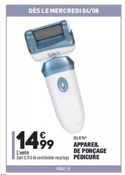 appareil de ponçage pédicure silk'n