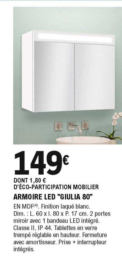 armoire led "giulia 80"