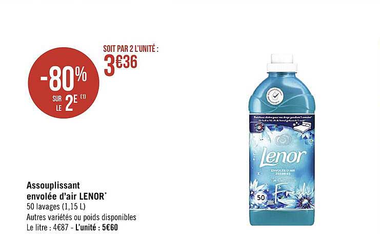 assouplissant envolée d'air lenor