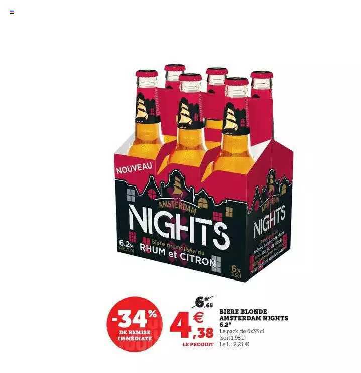 bière blonde amsterdam nights 6,2°